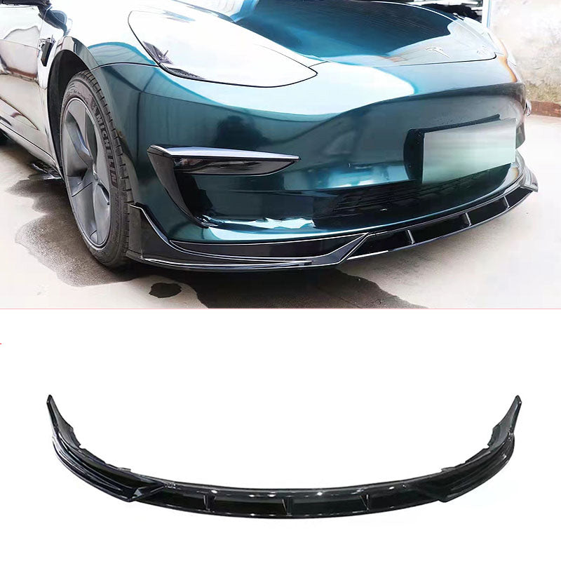 2017-2024 Tesla Model 3 Front Lip Splitter Gloss Black