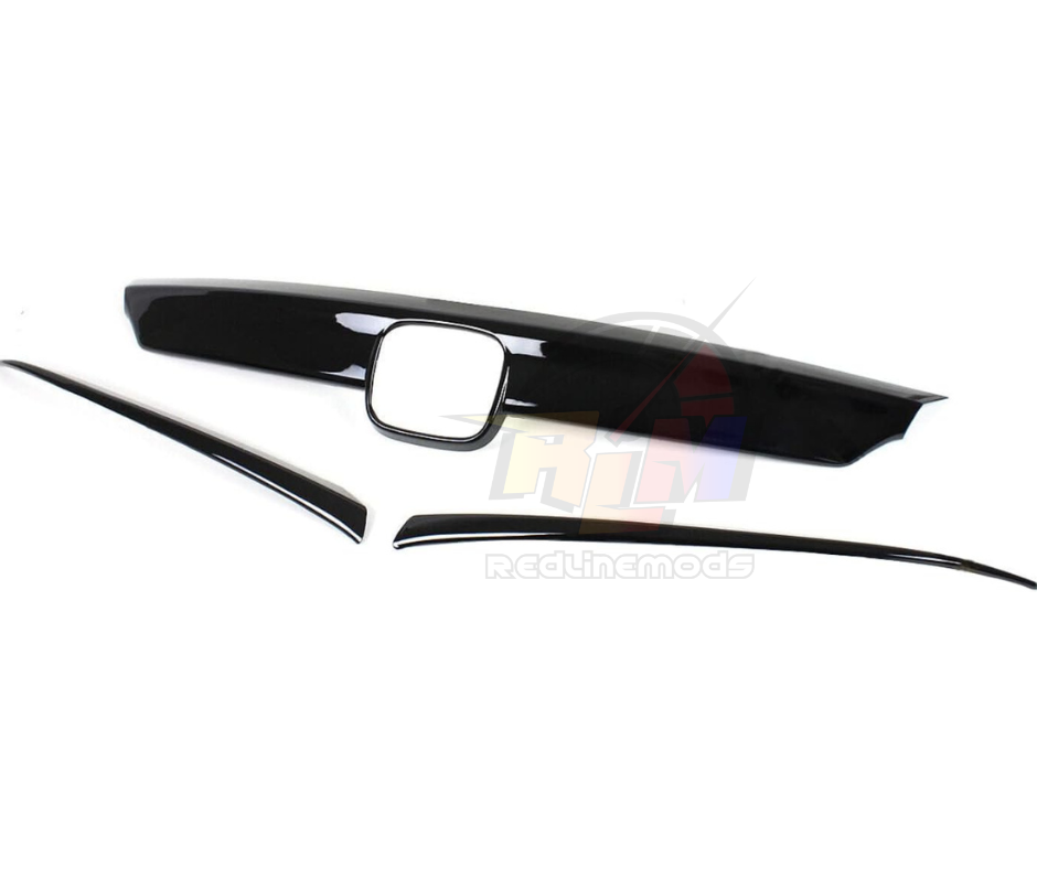 2018-2020 Honda Accord Chrome Delete Cover 3 Piece Gloss Black